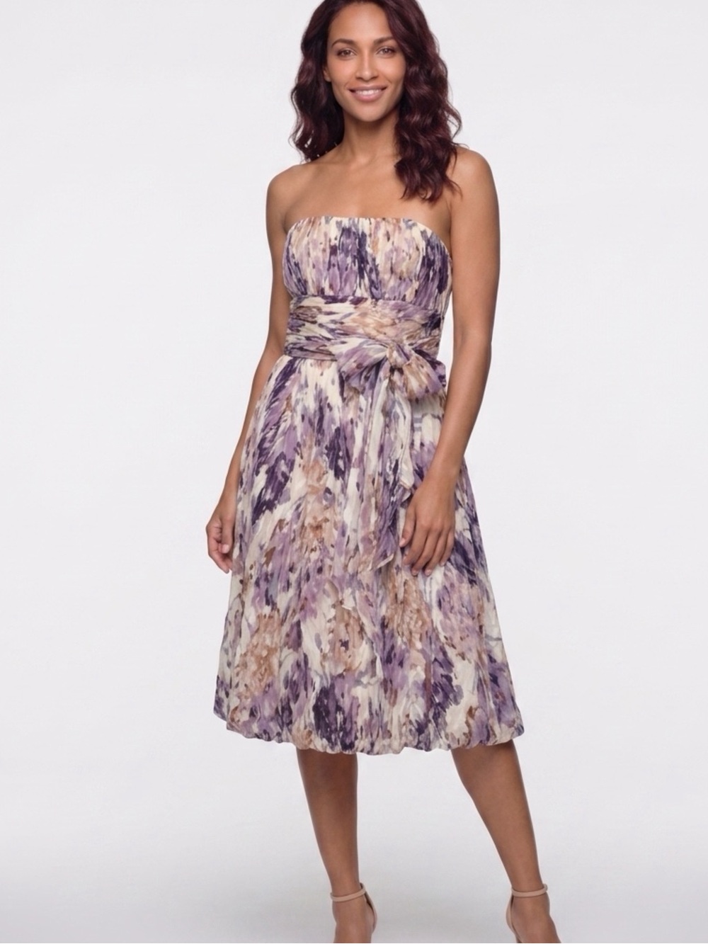 BCBG MAXAZRIA Dress Lavender Silk Chiffon